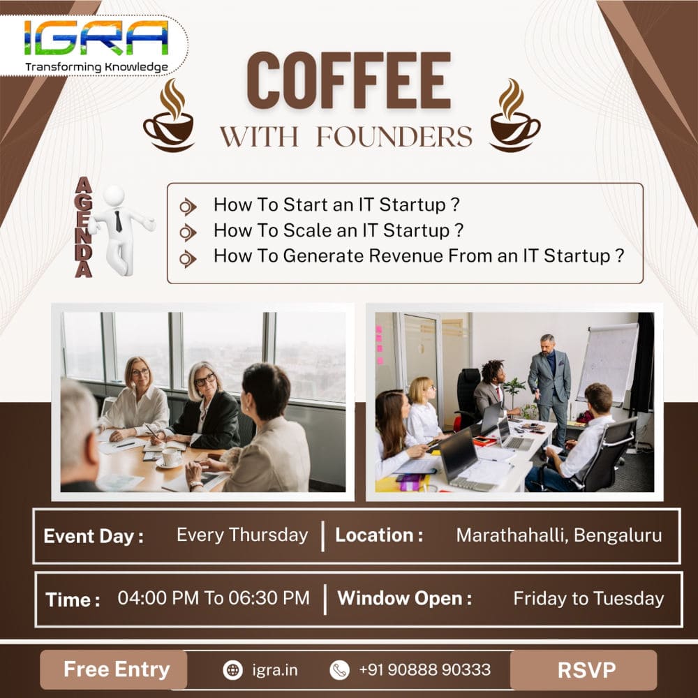 Startup Founder Coffee Meetup in Bengaluru by IGRA