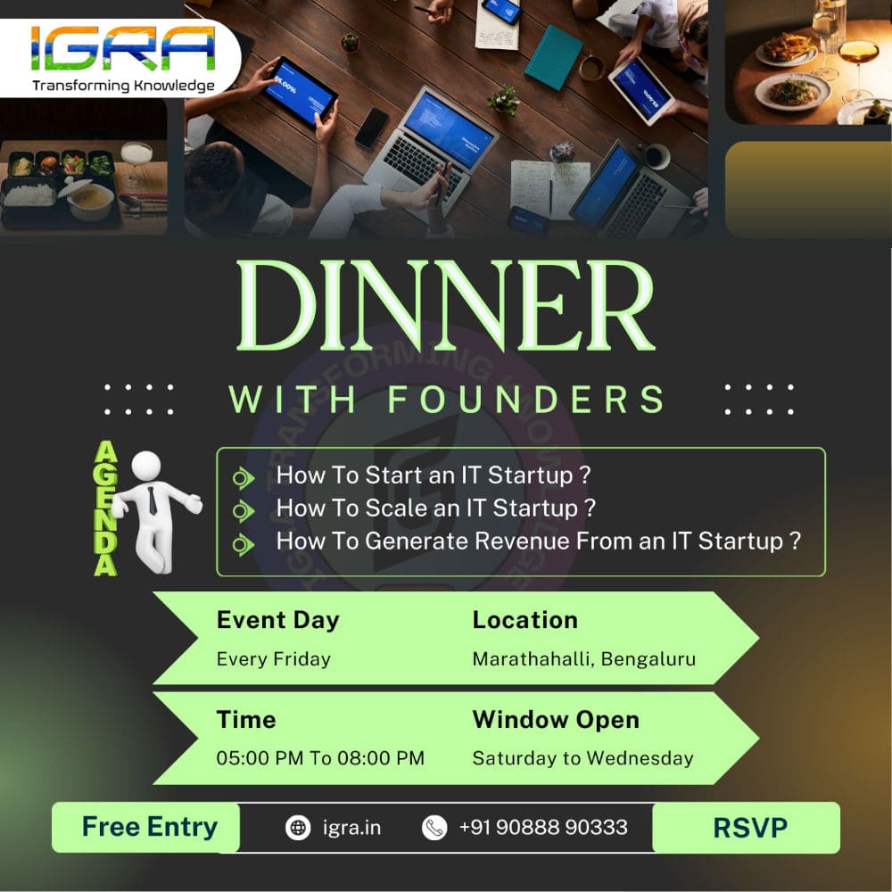 Startup Founder Dinner Meetup in Bengaluru by IGRA